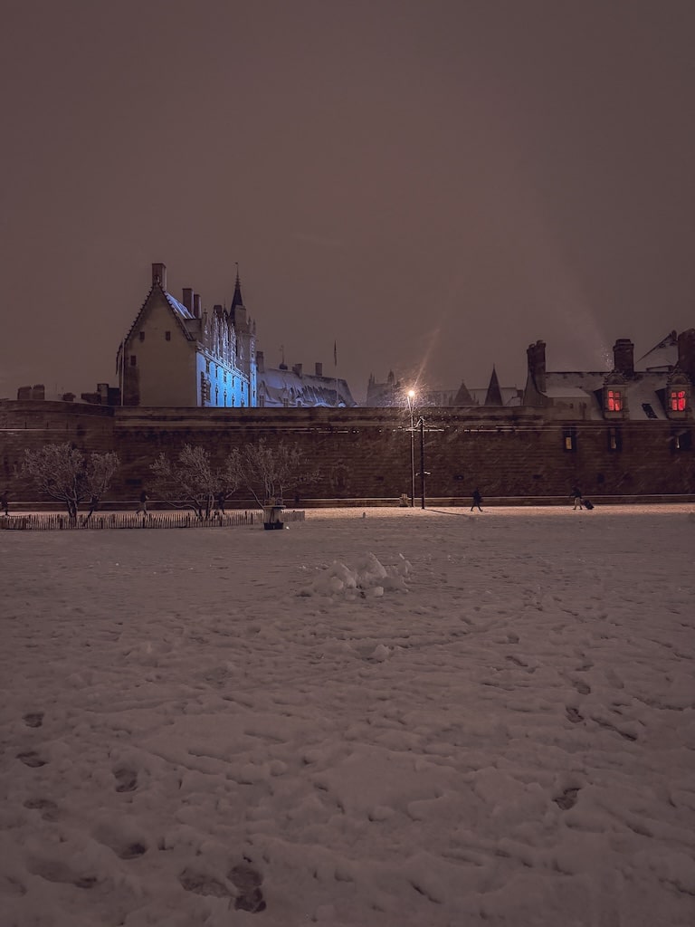 nantes neige château des ducs de bretagne