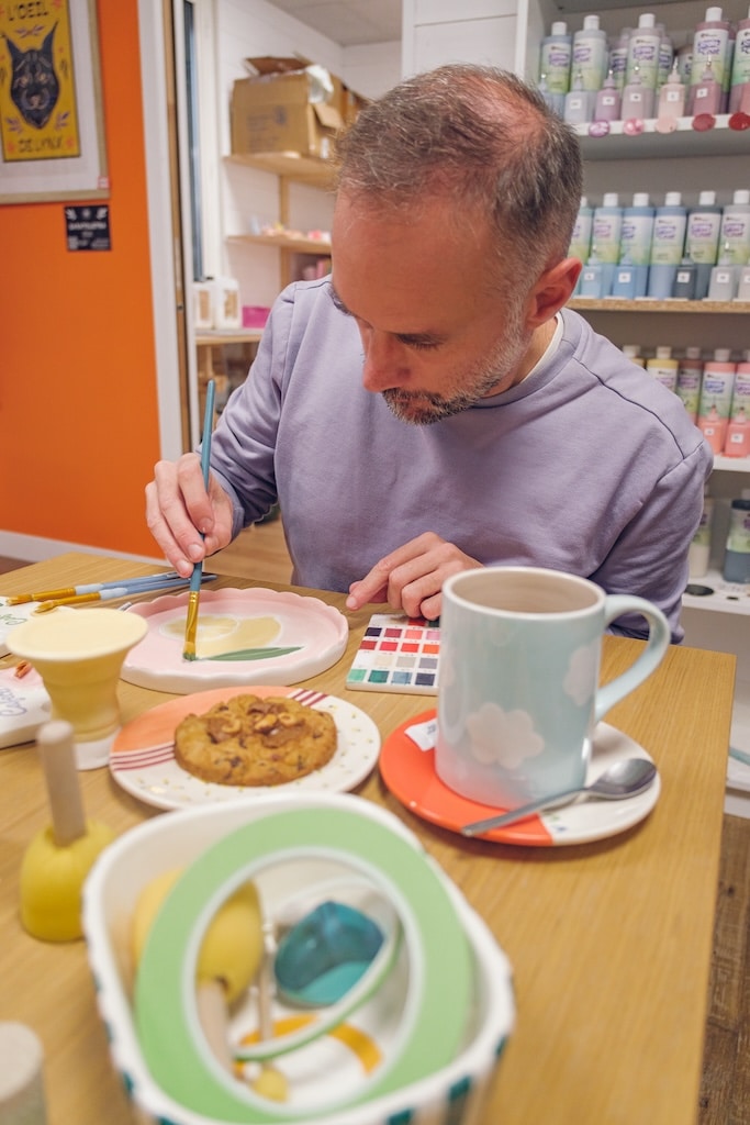 peinture sur céramique cafecito