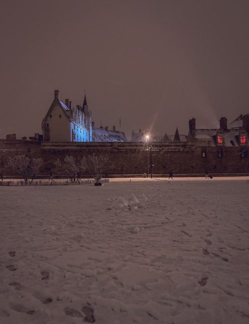 nantes neige château des ducs de bretagne