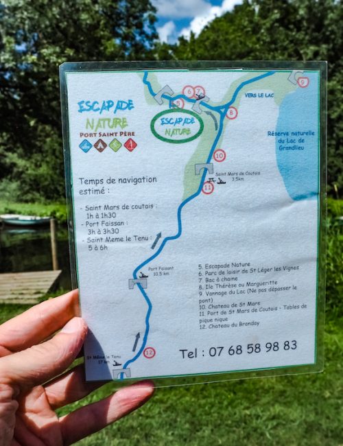carte parcours canoe
