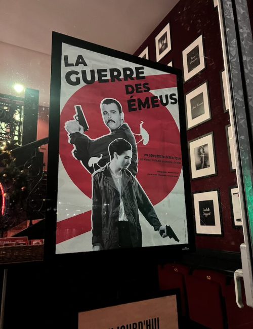 Pièce la guerre des émeus