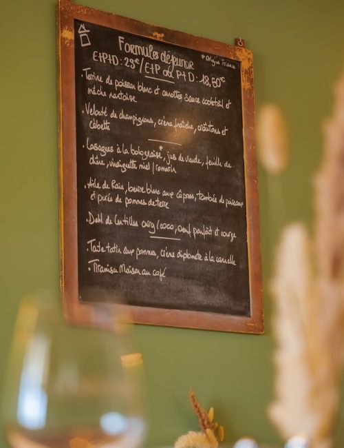 Menu formule déjeuner L'Esplanafe